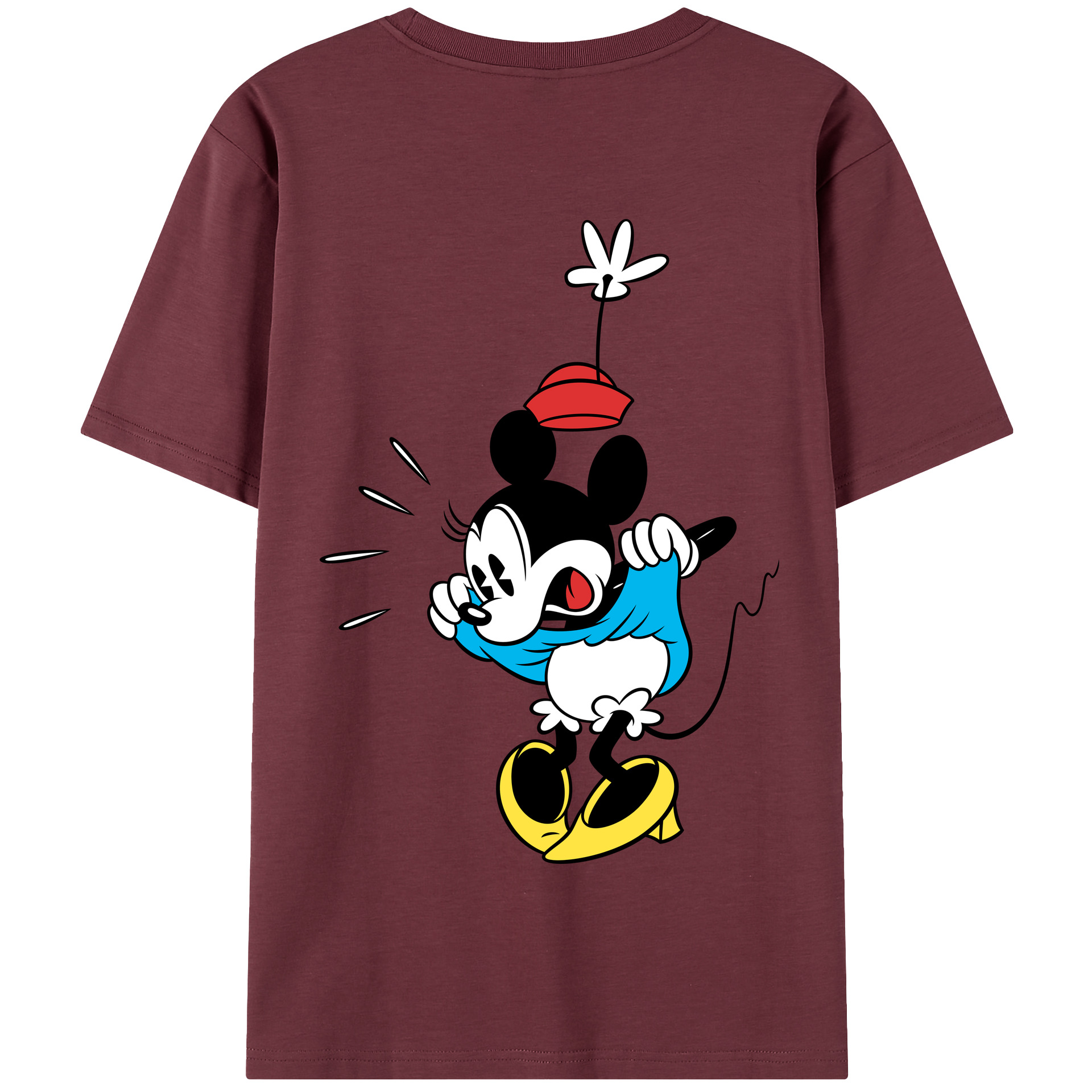 （画像用） ミッキーマウス Mickey Mouse 綿100％半袖Tシャツ（背面プリント）